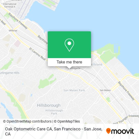 Oak Optometric Care CA map