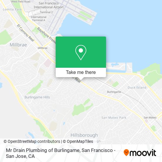 Mr Drain Plumbing of Burlingame map