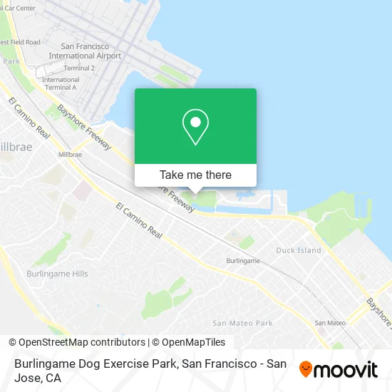 Burlingame Dog Exercise Park map