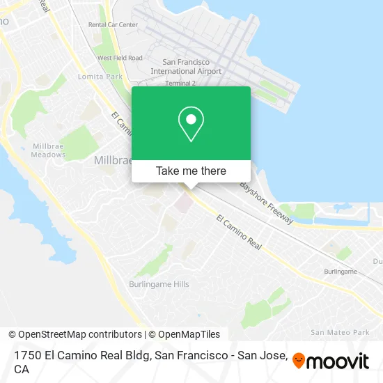 Mapa de 1750 El Camino Real Bldg