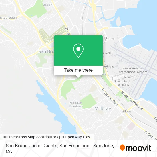 San Bruno Junior Giants map