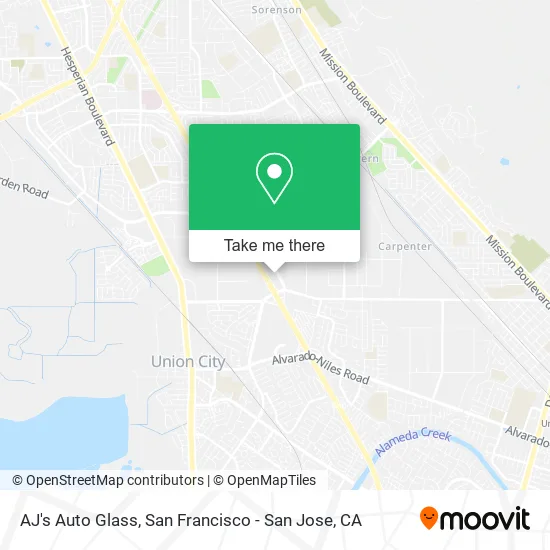 AJ's Auto Glass map
