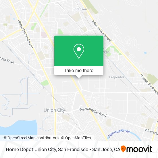 Mapa de Home Depot Union City