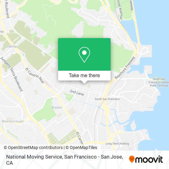 Mapa de National Moving Service