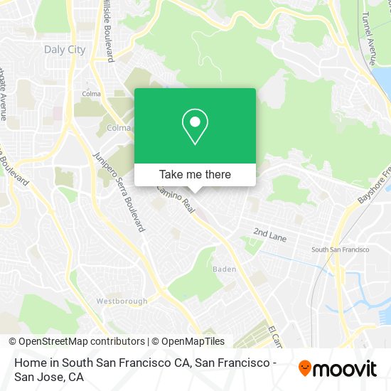 Home in South San Francisco CA map