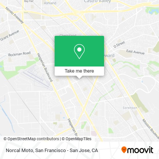Norcal Moto map