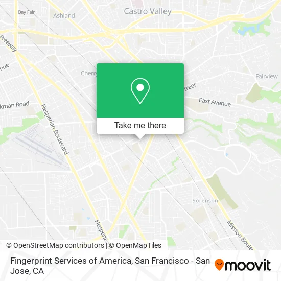 Mapa de Fingerprint Services of America
