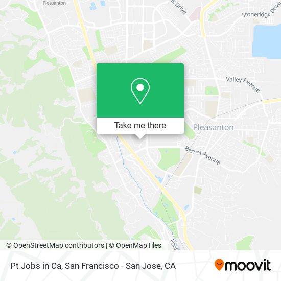 Mapa de Pt Jobs in Ca