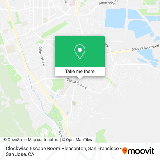 Mapa de Clockwise Escape Room Pleasanton