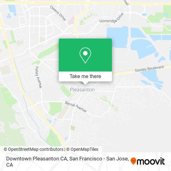 Mapa de Downtown Pleasanton CA