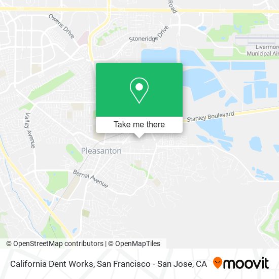 California Dent Works map