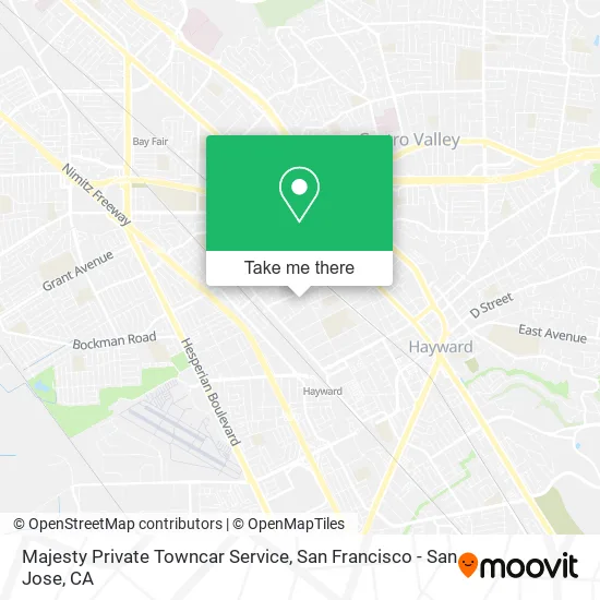 Majesty Private Towncar Service map