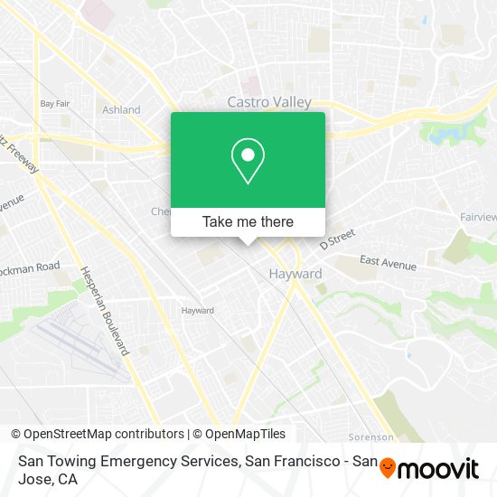 Mapa de San Towing Emergency Services