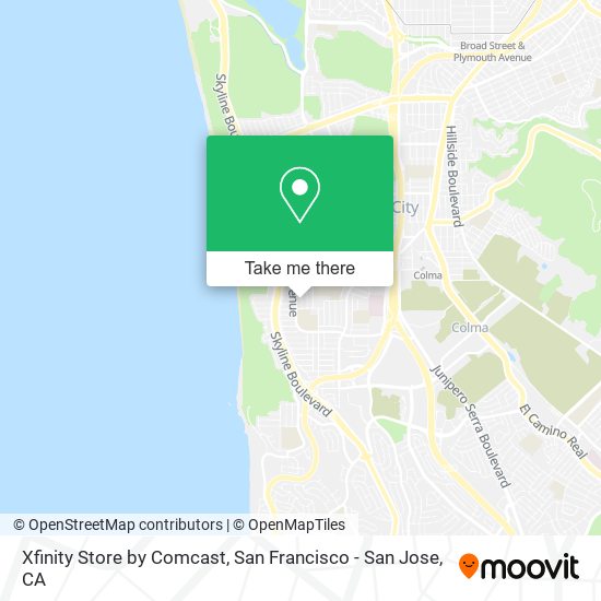 Mapa de Xfinity Store by Comcast