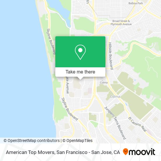 Mapa de American Top Movers