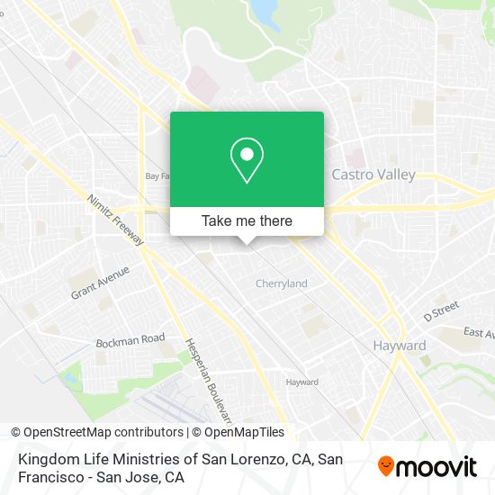 Kingdom Life Ministries of San Lorenzo, CA map