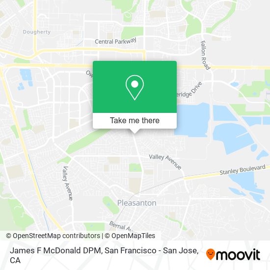 James F McDonald DPM map