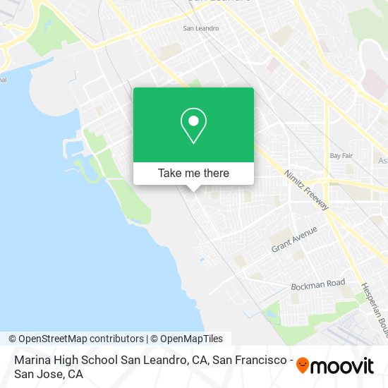 Marina High School San Leandro, CA map