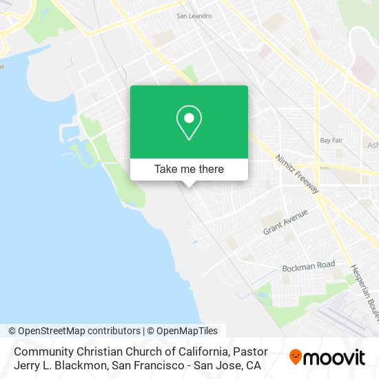 Mapa de Community Christian Church of California, Pastor Jerry L. Blackmon