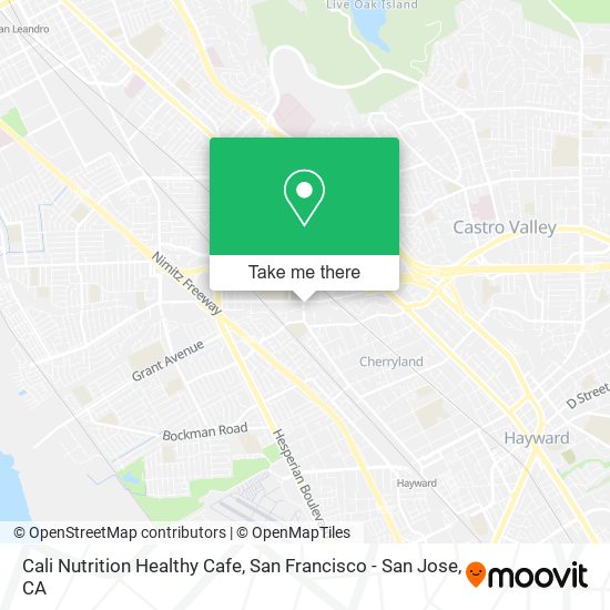 Cali Nutrition Healthy Cafe map
