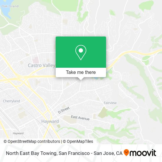 North East Bay Towing map