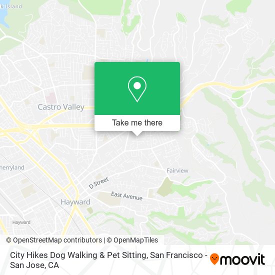 City Hikes Dog Walking & Pet Sitting map