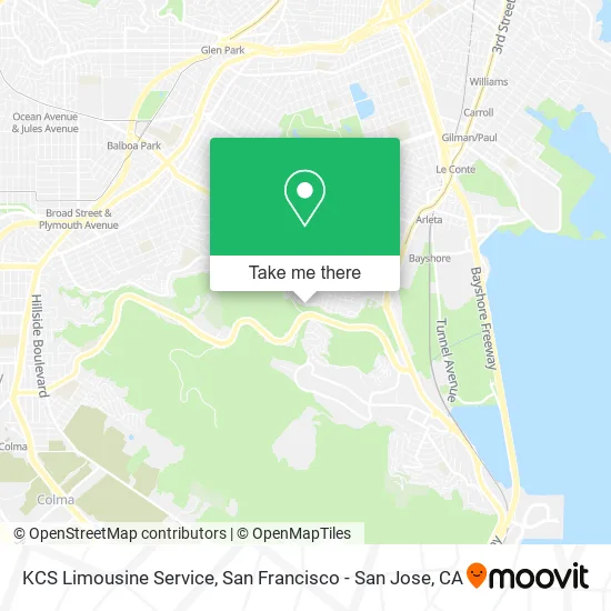 KCS Limousine Service map