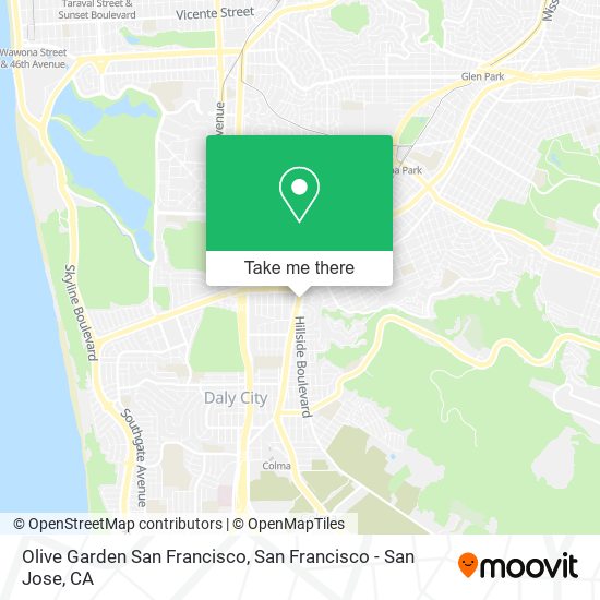 Olive Garden San Francisco map