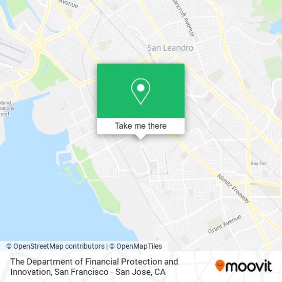 Mapa de The Department of Financial Protection and Innovation