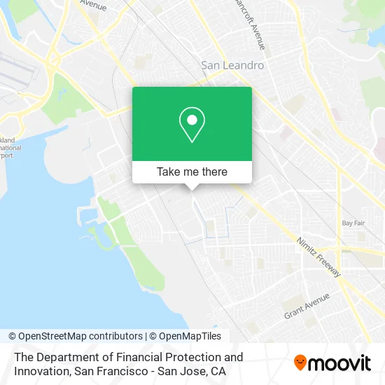 The Department of Financial Protection and Innovation map