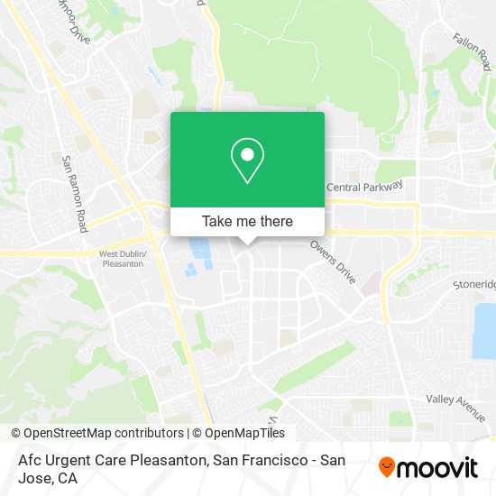 Afc Urgent Care Pleasanton map