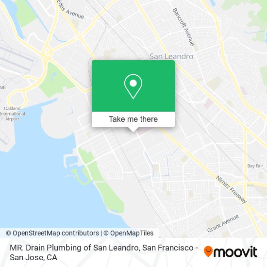 Mapa de MR. Drain Plumbing of San Leandro