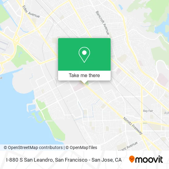 Mapa de I-880 S San Leandro