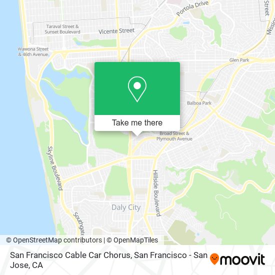 San Francisco Cable Car Chorus map