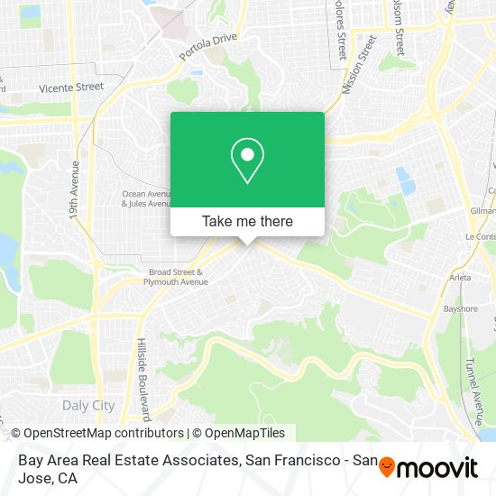 Bay Area Real Estate Associates map