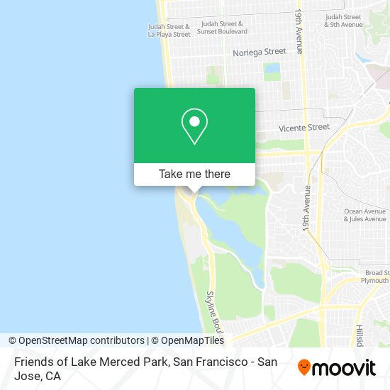 Friends of Lake Merced Park map