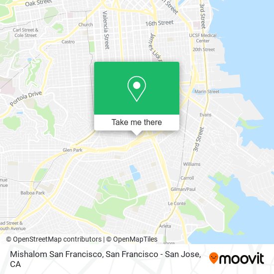 Mapa de Mishalom San Francisco