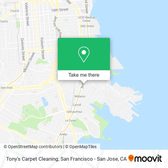 Tony's Carpet Cleaning map
