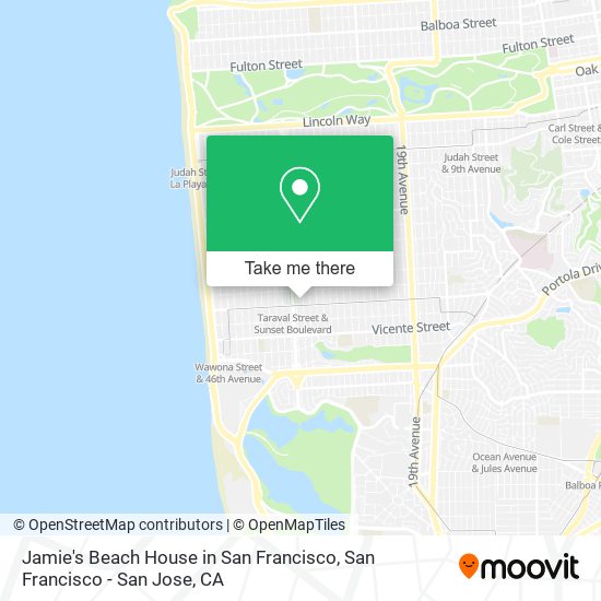 Jamie's Beach House in San Francisco map