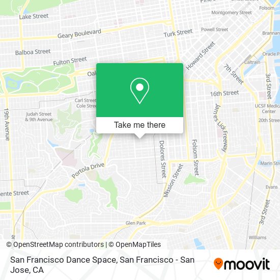 San Francisco Dance Space map