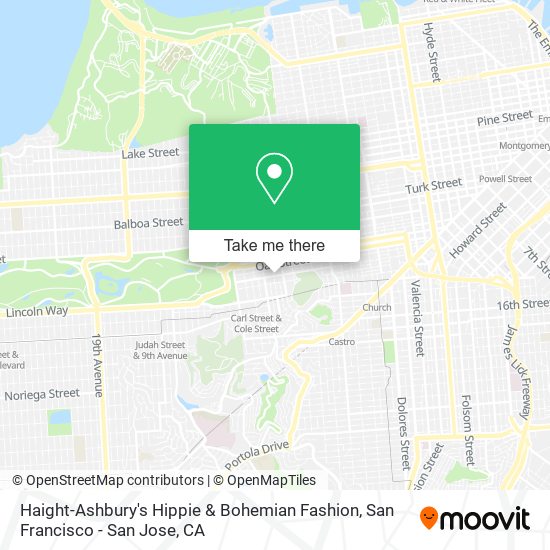 Mapa de Haight-Ashbury's Hippie & Bohemian Fashion