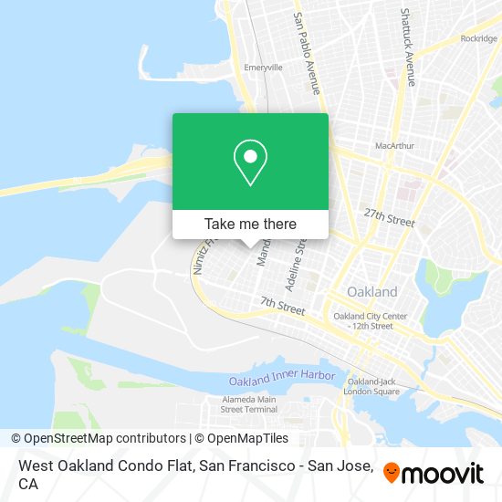 Mapa de West Oakland Condo Flat