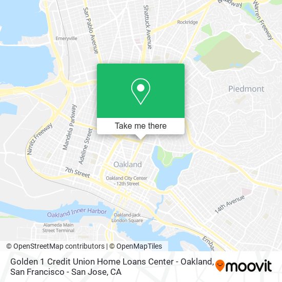 Golden 1 Credit Union Home Loans Center - Oakland map