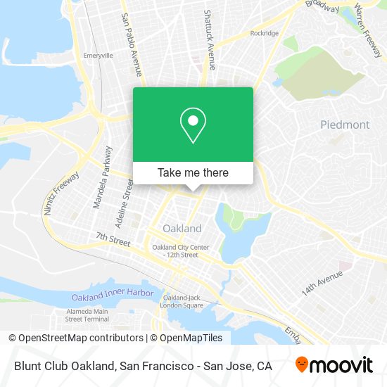 Mapa de Blunt Club Oakland