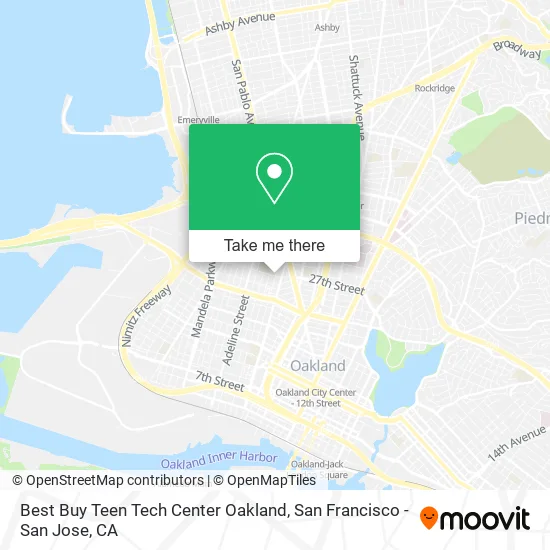 Best Buy Teen Tech Center Oakland map