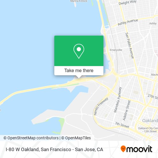 Mapa de I-80 W Oakland