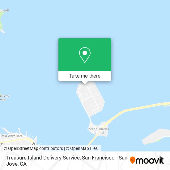 Mapa de Treasure Island Delivery Service
