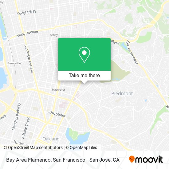 Bay Area Flamenco map