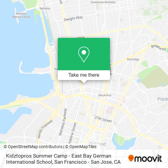 Mapa de Kidztopros Summer Camp - East Bay German International School