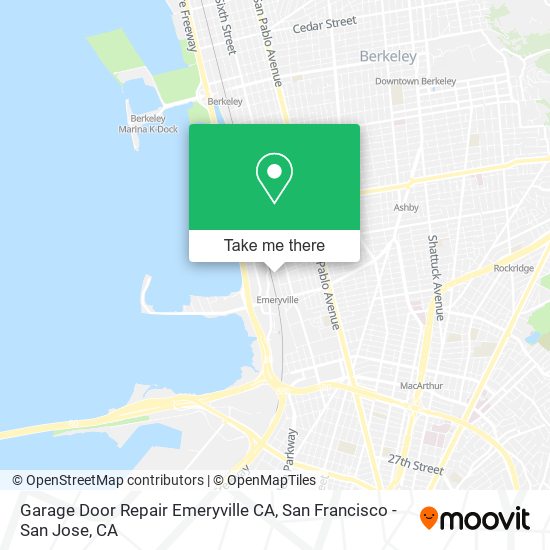 Garage Door Repair Emeryville CA map